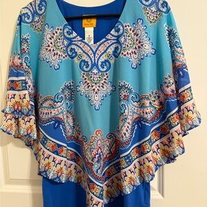 NWOT Ruby Rd. Multicolor Paisley Blouse
